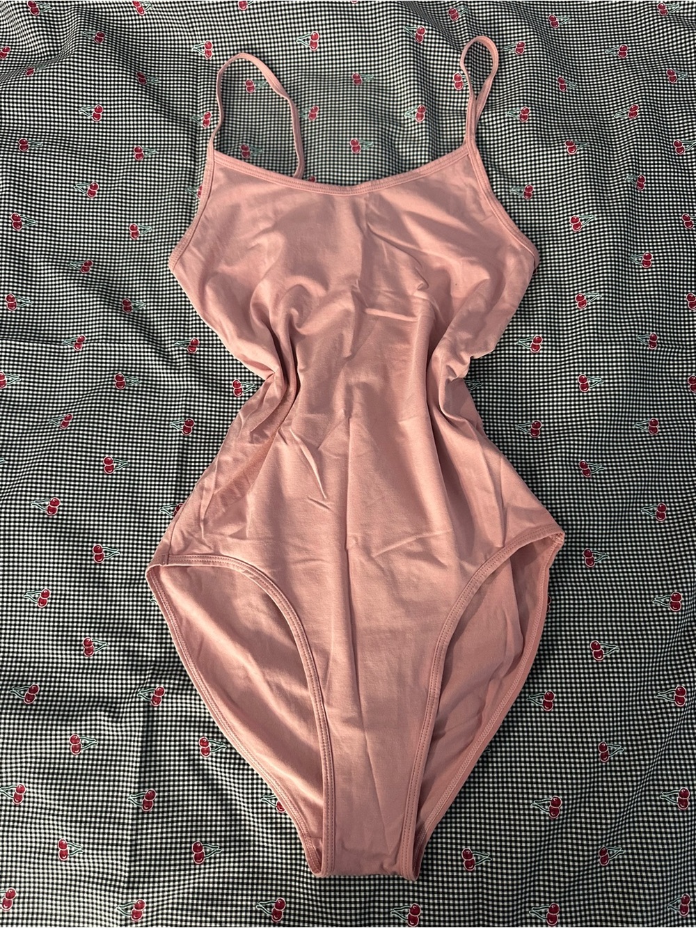 ethika Dusty Pink Slim Strap Bodysuit